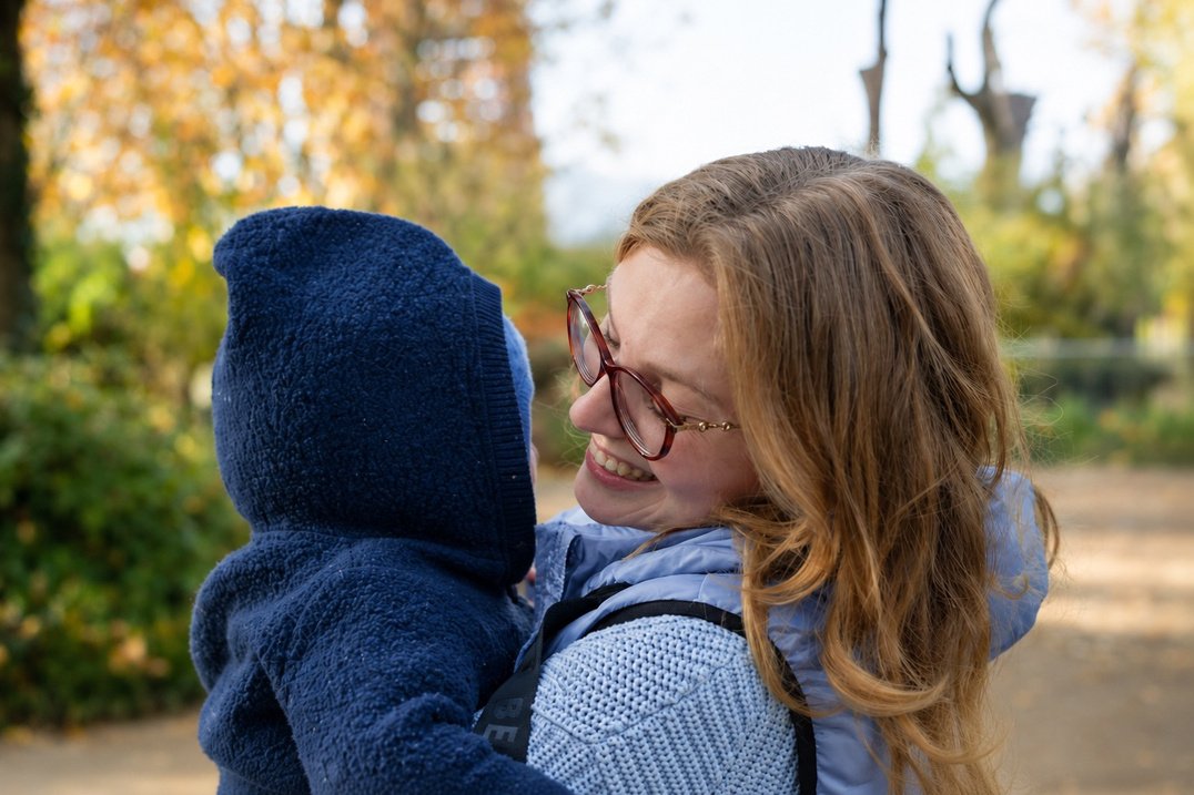 Viktoria mit ihrem Sohn